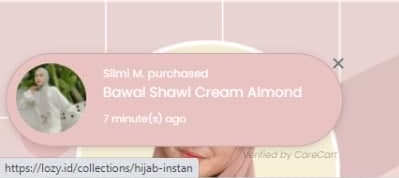 Notifikasi pembelian produk